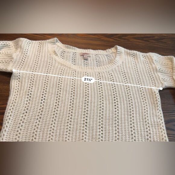 Arizona Jean Company Cream‎ Loose Knit Sweater XL Women’s - Picture 10 of 11